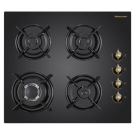 כיריים 4 גז Normande נורמנדה NR7300B עיצוב כפרי זכוכית שחורה