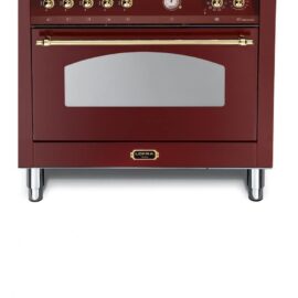 תנור אפיה משולב 90 ס"מ Lofra לופרה RRG96MFT כפרי בורדו מט פרזול זהב