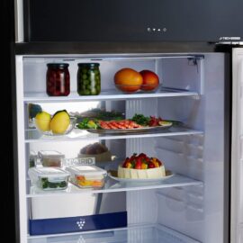 מקרר מקפיא עליון 600 ליטר Sharp שארפ SJ-4660-DS זכוכית סילבר כהה