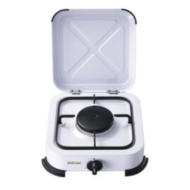 כירת גז להבה אחת עם מכסה גולד ליין MGC-1 דגם GOLDLINE לבן