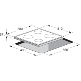 כיריים 60 ס׳׳מ אינדוקציה LOFRA לופרה HIN604