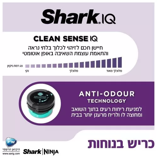 3 שואב אבק אלחוטי נטען SHARK שארק דגם SHARK ZERO-M STRATOS IZ423