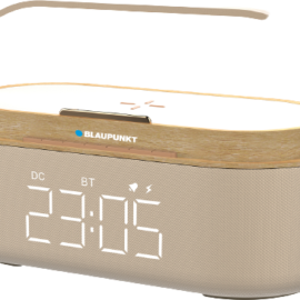 רדיו שעון עם טעינה אלחוטית BLAUPUNKT בלאוקפונט דגם BP-1700 עץ