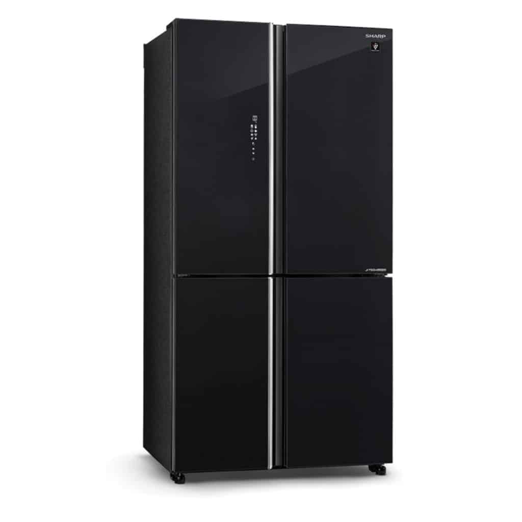 8960_side-1024x1024 מקרר 4 דלתות Sharp שארפ 578 ליטר SJ-8960-BK זכוכית שחורה