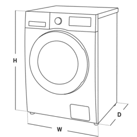 מכונת כביסה פתח חזית 11 ק"ג Samsung סמסונג WW11BB9445GB שחור יבואן סמליין