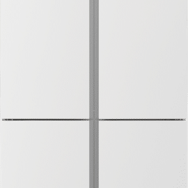 מקרר 4 דלתות beko בקו GN1406222GW זכוכית לבנה