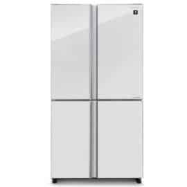 מקרר 4 דלתות Sharp שארפ 525 ליטר SJ-8590-WH זכוכית לבנה