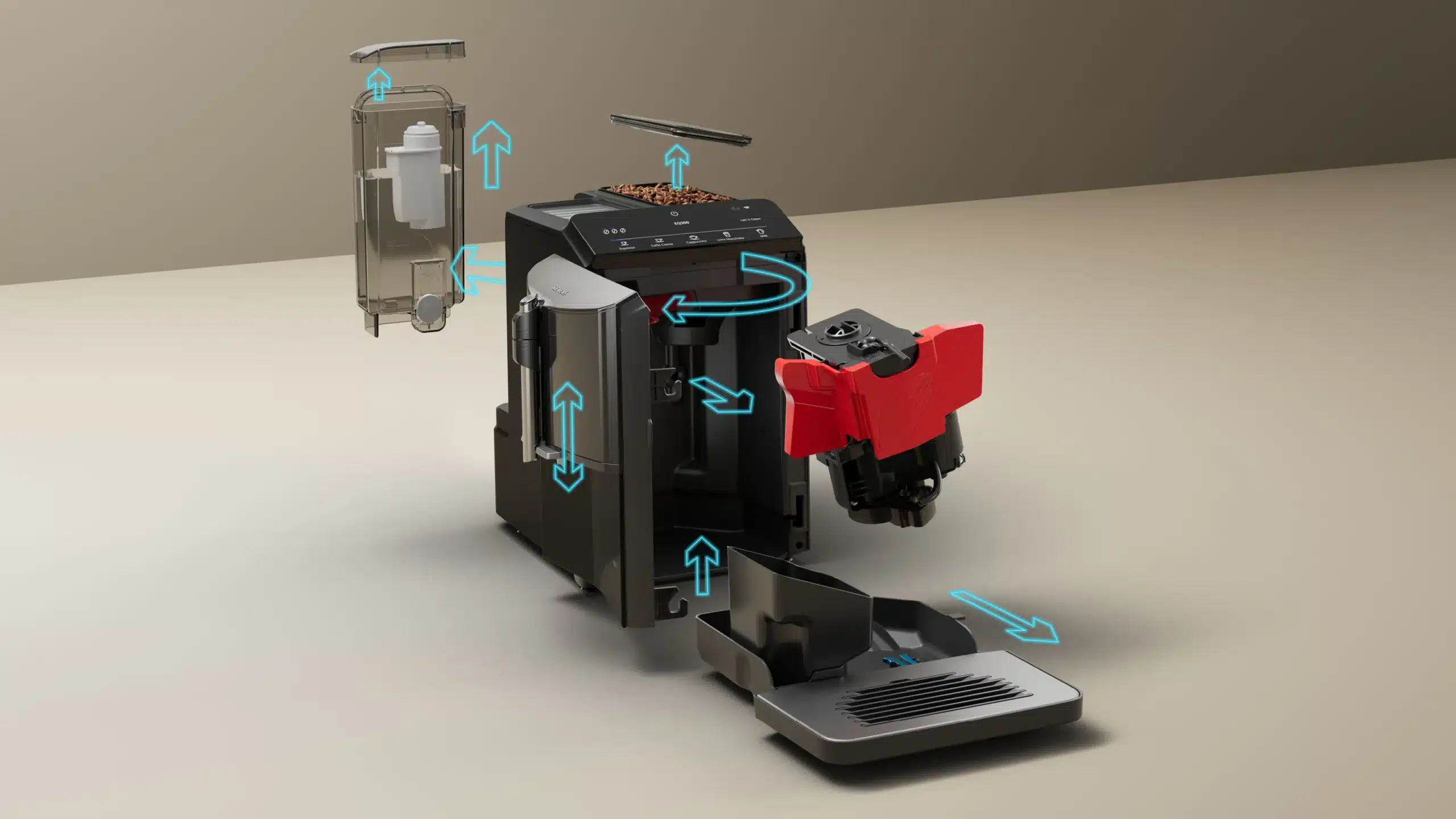 מכונת קפה אוטומטית סימנס  EQ.300 –  לקפה משובח SIEMENS  דגם - TF301E09