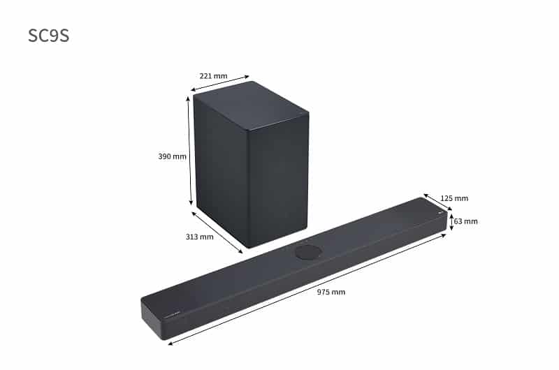 670b25b8 מקרן קול 3.1.3 ערוצים, אודיו ברזולוציה גבוהה עם תמיכה ב - Dolby Atmos וסאב וופר אלחוטי LG דגם: SC9S
