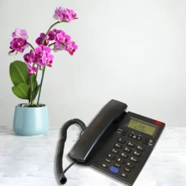 טלפון משרדי שחור יונדאי HYUNDAI דגם - HDT-2600B