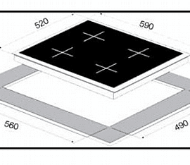 כיריים קרמיות 60 ס"מ Sol סול FQ6VR-1161