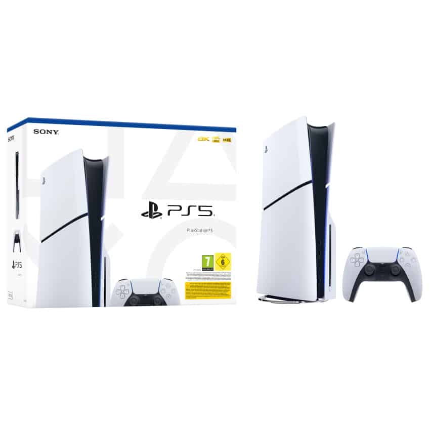 1 קונסולת משחק סוני פלייסטיישן PS5 Sony Playstation Slim 1TB Blu-ray Slim Edition CFI-2116A - שנה אחריות ע''י היבואן הרשמי