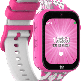 שעון חכם לילדים כולל סים מובנה Kidiwatch KidiMust קידי ווטש צבע ורוד 4G