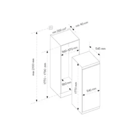 מקפיא אינטגרלי דגם FRZ603UBNPTC ברטזוני Bertazzoni