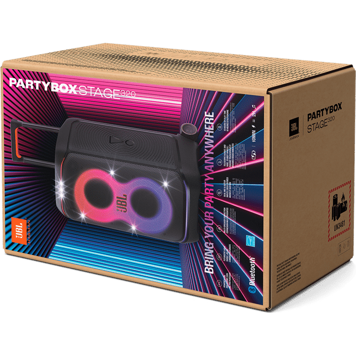 רמקול מסיבות אלחוטי JBL PartyBox Stage 320 240W שחור - אחריות ע"י היבואן הרשמי