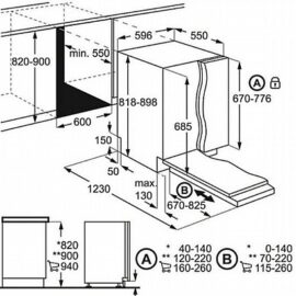 מדיח כלים אינטגרלי AEG א.א.ג FSR93817P Comfort Lift
