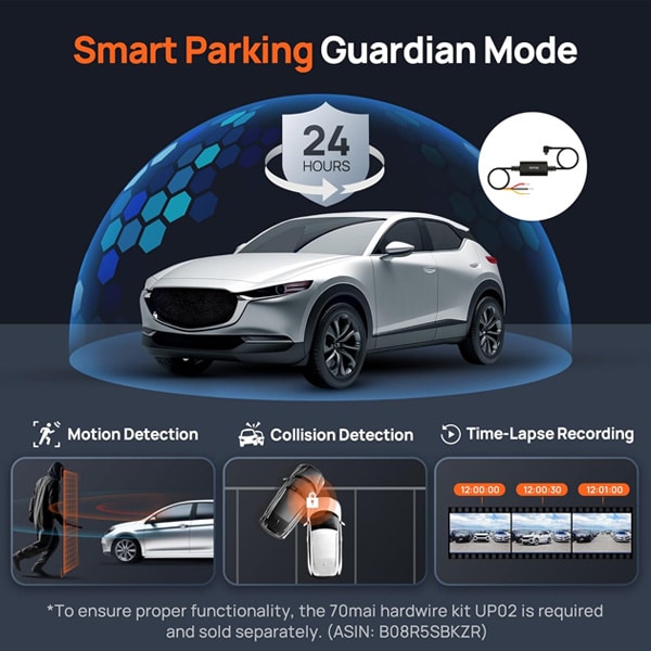 4daa2be4-625a-4f64-809f-80f180bb3bf9 מצלמת רכב 4K חכמה דו-כיוונית 70mai Dash Cam A800S-1 שיאומי XIAOMI