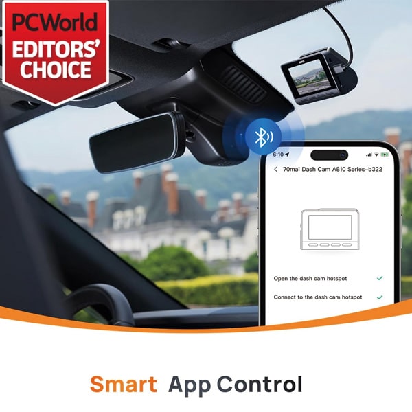 faabd2a4-3632-40bd-aff3-ff31d33cb40c מצלמת רכב 4K-HDR חכמה דו-כיוונית 70mai Dash Cam A810-2 שיאומי XIAOMI