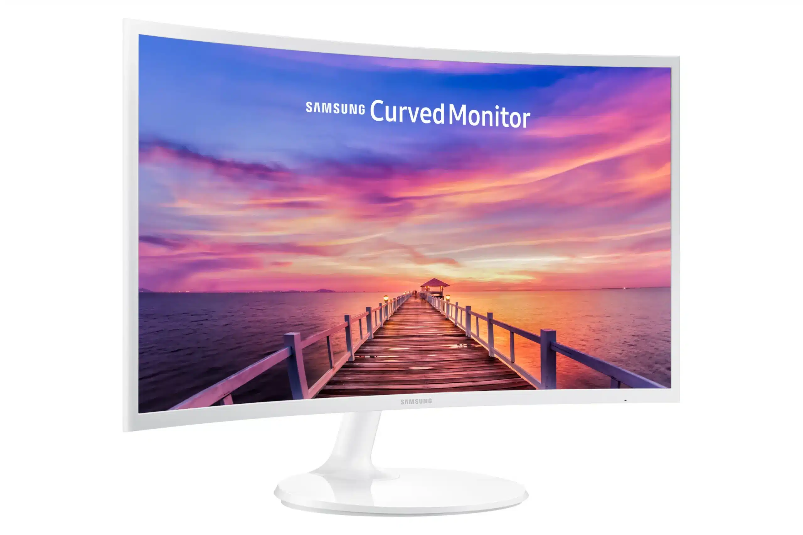 C27F391_004_L_Perspective_White-scaled מסך "27 קעור בצבע לבן לחווית המשתמש פאנל VA סמסונג Samsung דגם - C27F391FHR