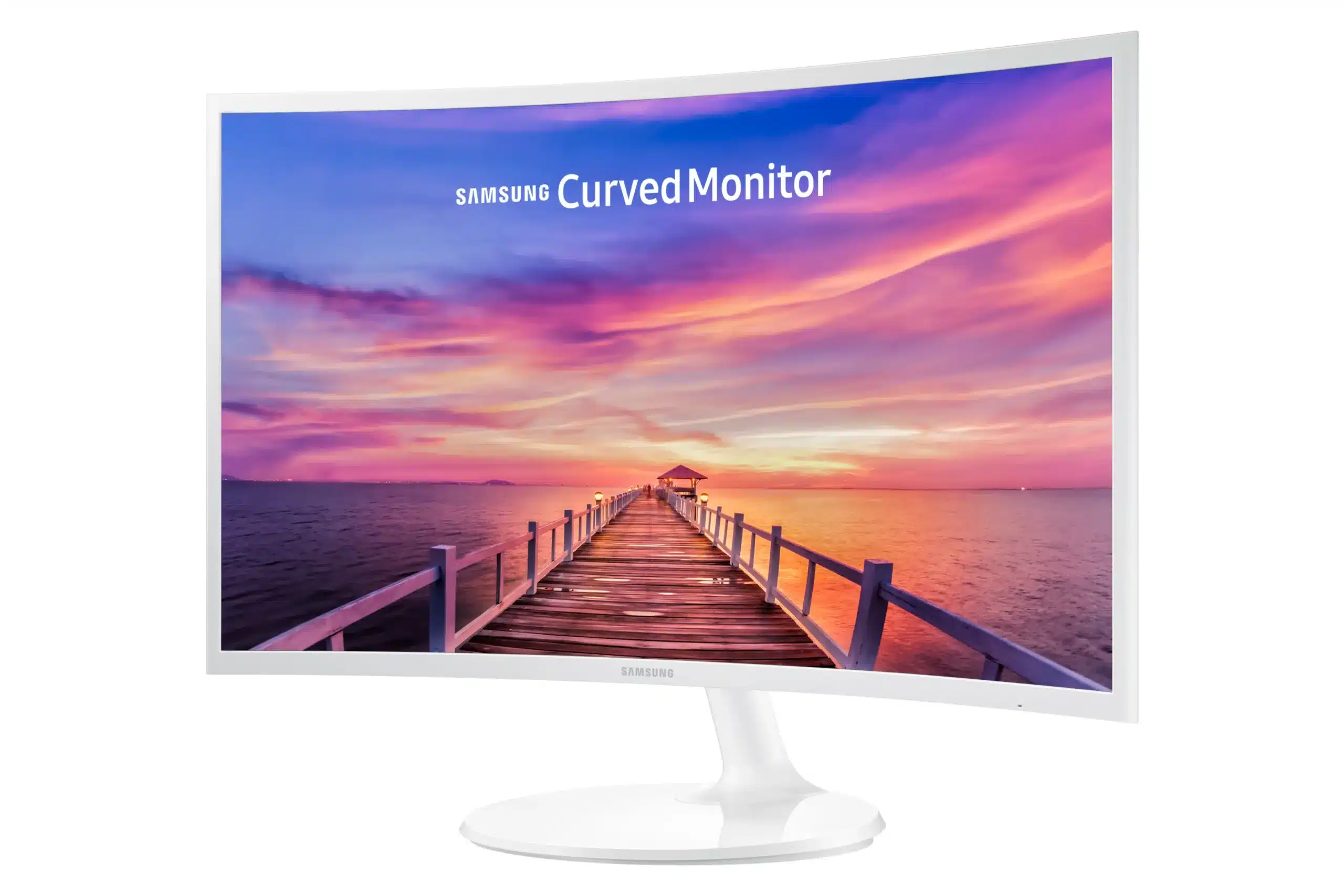 C27F391_005_R_Perspective_White-scaled מסך "27 קעור בצבע לבן לחווית המשתמש פאנל VA סמסונג Samsung דגם - C27F391FHR