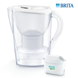 קנקן לסינון מים בריטה Marella מרלה מסדרת BRITA MAXTRA PRO צבע לבן