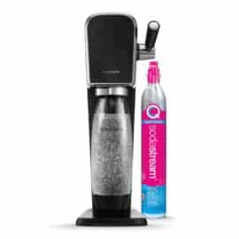 מכשיר סודה סטרים soda stream כולל מיכל גז דגם ART צבע שחור - אחריות לשנה ע׳׳י היבואן הרשמי