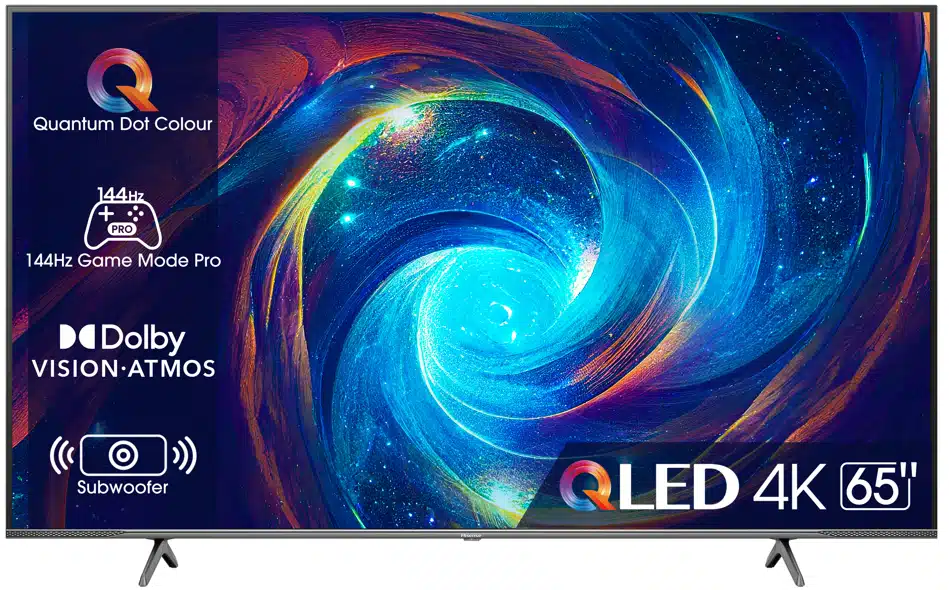 1 טלוויזיה חכמה 65" Hisense הייסנס דגם 65E7KQ PRO QLED TV