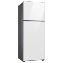 מקרר מקפיא עליון 465 ליטר Samsung סמסונג התקן שבת RT48CB6626WH זכוכית לבנה