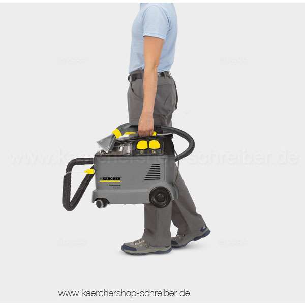 2 מכונת הזרקה יניקה לניקוי שטיחים ספות ריפודים ורצפה Karcher קרשר דגם Puzzi 8/1 C - אחריות לשנה ע׳׳י דן שלדן היבואן הרשמי