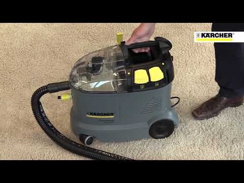 6 מכונת הזרקה יניקה לניקוי שטיחים ספות ריפודים ורצפה Karcher קרשר דגם Puzzi 8/1 C - אחריות לשנה ע׳׳י דן שלדן היבואן הרשמי