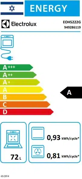 2 תנור אפיה בנוי Electrolux אלקטרולוקס EOH5222G שחור פחם