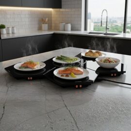 פלטת שבת מתחברת מזכוכית סט רביעייה UNIVERSE יוניברס דגם - NRI-956X4 שחור