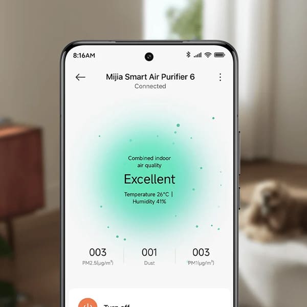5231855d-afba-4a61-becf-4f72dbaa60da מטהר אוויר חכם דור 6 שיאומי דגם Mijia Smart Air Purifier 6