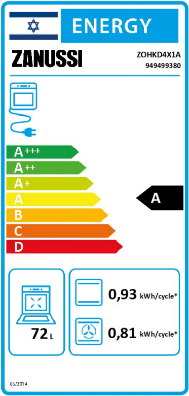 zohkd4x1a תנור בנוי ZANUSSI זנוסי STEAMPLUS דגם - ZOHKD4X1A