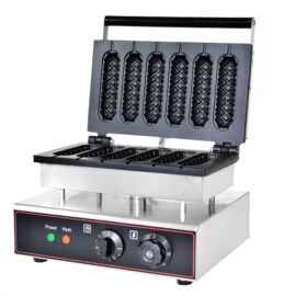 מכונת וופל בלגי על מקל תעשייתית – 6 יחידות